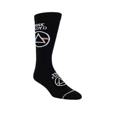 Image of PERRI&#039;S Socks, Pink Floyd® Crew Officially Licensed Rock Band Cushioned Novelty Socks for Men and Women, Black, One Size PFA304 001 O