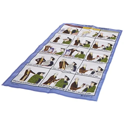 Image of Samuel Lamont Guide to Marital Harmony Cotton Tea Towel, Blue