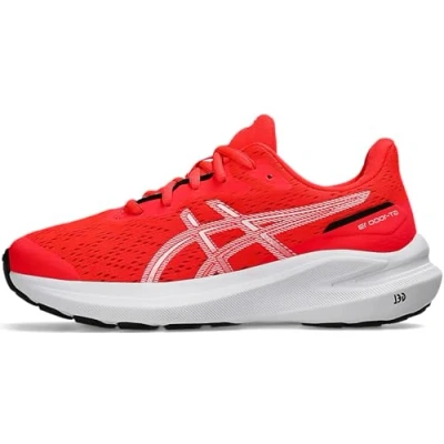 Image of Asics Road running shoes for kids, Size: 3, Flash red/white