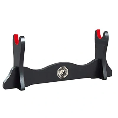 Image of Z fiber Sword Holder Japanese Velvet Padded Katana Stand Samurai Display Rack Support All Sword,1 Tier