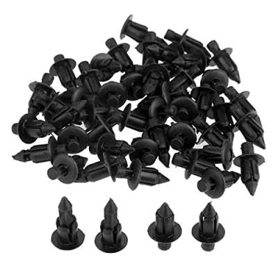 Image of Mtsooning 50PCS Universal Car Retainer Clips, 6mm Plastic Rivet Auto Trim Panel Clips Replacement for Honda Yamaha Suzuki Kawasaki