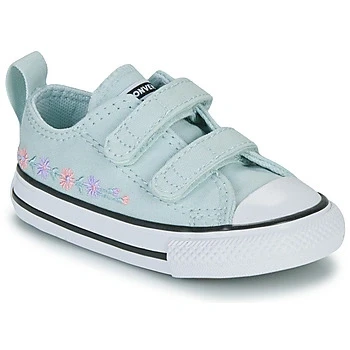 Image of Converse CHUCK TAYLOR ALL STAR FLORALS EASY ON girls&#039;s Children&#039;s Shoes (Trainers) in Blue