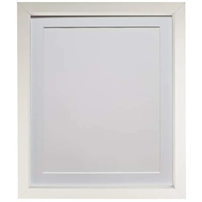 Image of FRAMES BY POST Rio Picture Photo Frame, MDF Wood, White with Mount, 12 x 10 Inches Image Size 9 7