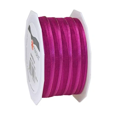 Image of Präsent Marseille Wired Organza Ribbon Purple 10 mm Width, 50 m Length