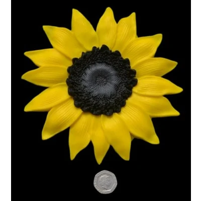 Image of 1 x Edible 3D Extra Large Sunflower Flowers icing toppers, cake cupcakes decorations (Bespoke)