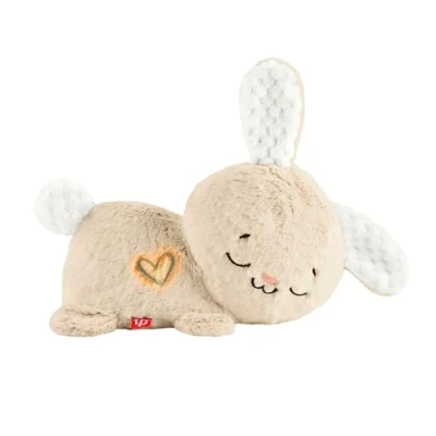 Image of Fisher Price Baby Sound Machine Soothe &amp; Settle Bunny Portable Plush Toy with Music, Lights Motion for Newborns, HXG97