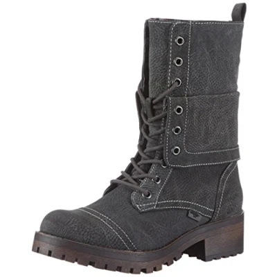 Image of Rocket Dog Women&#039;s Lawrence Biker Boots, Gray, 5 UK