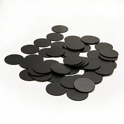 Image of 30 pcs NFC Tag NTAG215 Card Coin Black, Rewritable PVC Round 25mm, 504 Bytes Memory RFID Card, Compatible with TagMo Amiibo and Enabled Smartphones