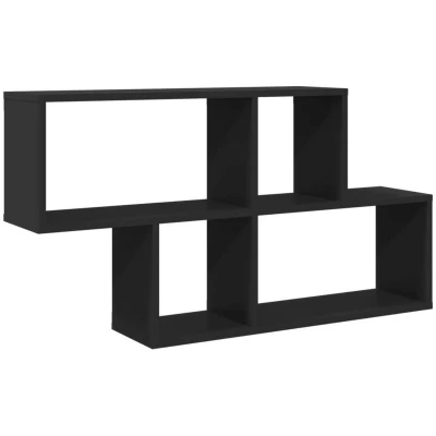 Image of vidaXL Wall Shelf Black 100x20x53 cm Engineered Wood