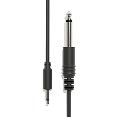 Image of ExcelValley 1 Pack Mono Patch Cables TS 3.5mm to 6.35mm Eurorack Synth [Black 15cm 6&quot;]