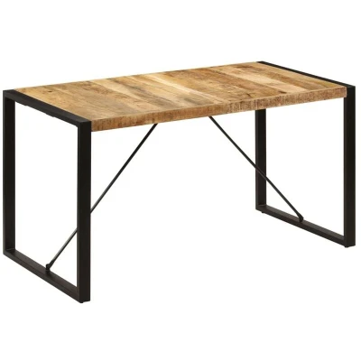 Image of vidaXL Dining Table 140x70x75 cm Solid Mango Wood