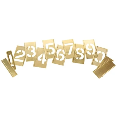Image of Stencils TOO STNF2LB Set of Pp Brass Locking Figures 2in
