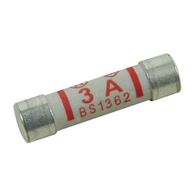 Image of UKCABLE TIES Domestic Plug Fuses 1A 2A 3A 5A 7A 10A 13A Ceramic Household Mains Top Electrical Cartridge (3A 10x)