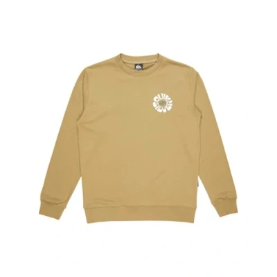 Image of Quiksilver Fleece top GRAPHIC MIX CREW Men Beige L