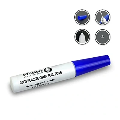 Image of SD COLORS RAL 7016 ANTHRACITE GREY Touch Up Paint pen 12ML Repair with and Brush fix