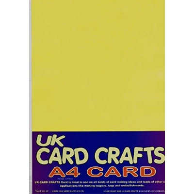 Image of StellaWeds 100 x A4 Yellow Card Stock 260gsm