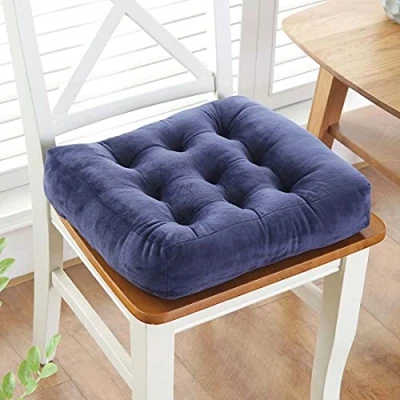 Image of Xpnit 10cm Thick Chair Pads Seat Cushion,45 * 45cm/50 50cm Garden Cushion Pads,Large Warm Cushions for Indoor Outdoor Office Home (45 45cm,Blue)