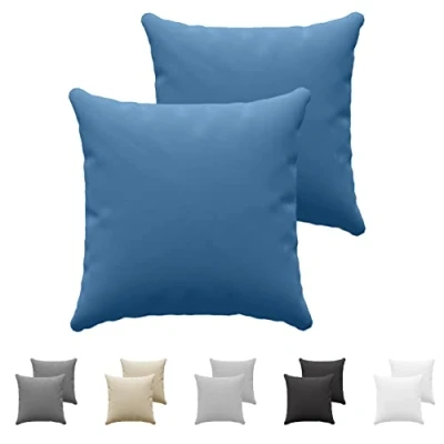 Image of Dreamzie Pillowcases (Set Of 2) Blue For Pillows 60 x cm 100% Cotton Jersey Pillowcase Pillow Cover Bed Protector Resistant and Hypoallergenic