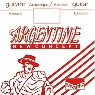 Image of Savarez single string for acoustic guitar Argentine D4 .029 Light 1014MF with loop end (from set 1510MF)