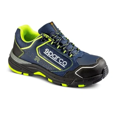 Image of Sparco Unisex Allroad Industrial Shoe, Blue, 9 UK