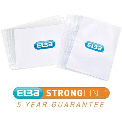 Image of Elba Oxford Multi Punched Pocket Polypropylene A3 120 Micron Top Opening Landscape Clear (Pack 25) 400005481