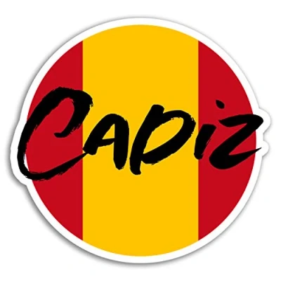 Image of 2 x 10cm Cadiz Vinyl Stickers Spain Flag Travel Sticker Laptop Luggage #18241 (10cm Wide)