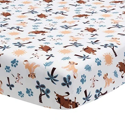 Image of Lambs &amp; Ivy Lion King Adventure Fitted Crib Sheet, Multicolor