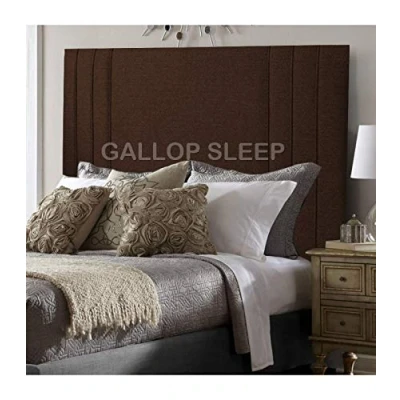 Image of Gallop Sleep Headboard for Divan Bed Rio 3 padded Turin fabric Bedroom Furniture (Chocolate Brown, Small Double 4 FEET, Height 24 INCHES)