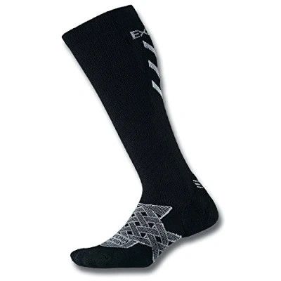 Image of Thorlo Experia Men&#039;s Compression Over the Calf Socks Black, Large