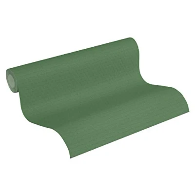 Image of Plain Wallpaper Greenery A.S. Création Non Woven 10.05 m x 0.53 Green Made in Germany 372111 37211 1