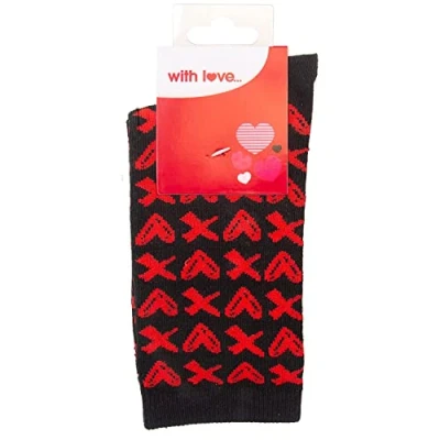 Image of VFM Heart &amp; Kisses Couples Socks Sizes 9 11