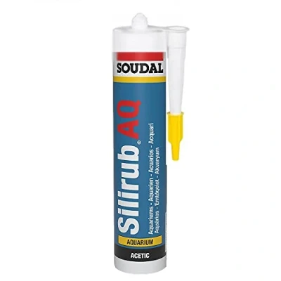 Image of Soudal Silirub AQ Aquarium Special Silicone, Sealant for Glass to Bonding Suitable the Construction of Aquaria and Terrariam. 300ml Clear