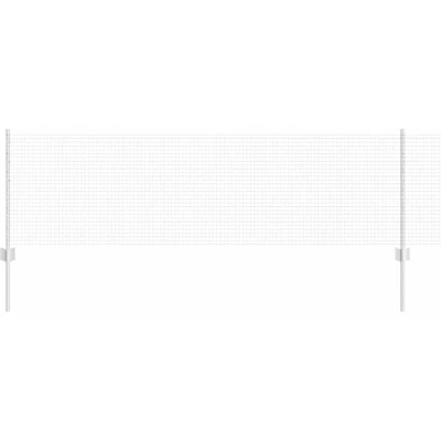 Image of vidaXL Welded Wire Fence with 11 U Posts Silver 0.6x25 m Steel