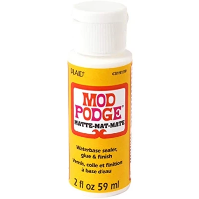 Image of Mod Podge Matte Water Base Sealer/Glue And Finish, White, 2 oz, 3.4 x 10 cm