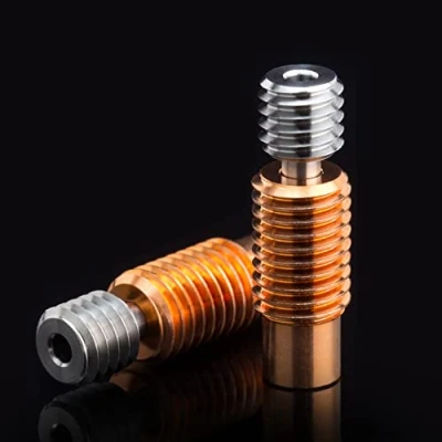 Image of BZ 3D 2PCS V6 Titanium Alloy Bi Metal Heatbreak,Upgrade All Bimetal Heat Break For Volcano Hotend Heater Block Prusa i3 MK3/MK3S Heatbreak 1.75MM Filament.