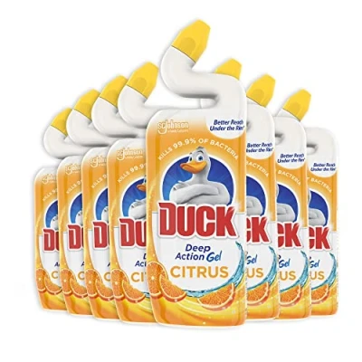 Image of Duck Liquid Toilet Cleaner, Deep Action Gel , Citrus, 750 ml, Pack of 8