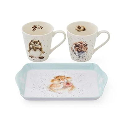 Image of Wrendale Designs &#039;Diet Starts Tomorrow&#039; Hamster Mug &amp; Tray Set