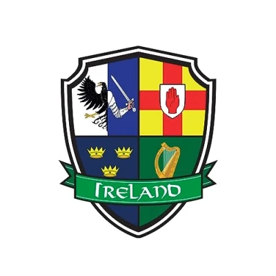 Image of Ireland Irish Northern Belfast Tricolour Iron On Sew Fabric Patch Embroidered Badge (Ireland 4 Counties Shield)
