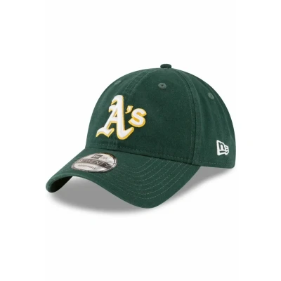Image of New Era 9TWENTY Strapback Oakland Athletics Forest Cap, Size: One Size, Dark green