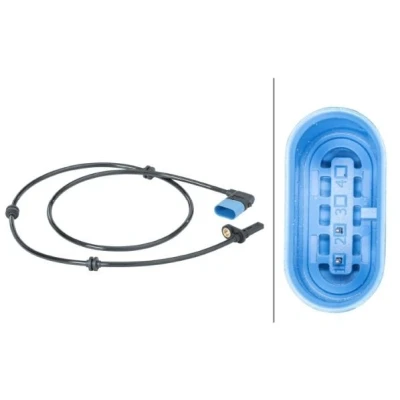 Image of 2465400417, 2469057603, 2469059402, A2465400417, A2469057603 ABS sensor HELLA 6PU 012 679 651 Active 2 pin connector 1134mm 12V