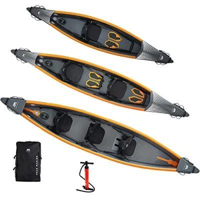Image of Aqua Marina Unisex Kayak, Orange/Grey, 2 Person 440 cm
