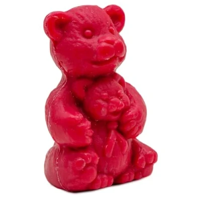 Image of La Maison du Savon de Marseille French Teddy Bear Shaped Soap for Body Wash or Decoration Raspberry Fragrance 20g Novelty Bar