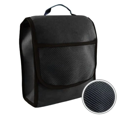Image of Car Boot Bag Small Made of Durable Felt Organiser Tool Storage with Hook &amp; Loop Fastener (Black)