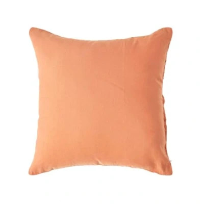 Image of HOMESCAPES Luxury Soft European Linen Pillowcase Plain Burnt Orange Continental Textured Natural French Flax Fibre &amp; Pure 100% Cotton Blend Standard Pillowcase, Square 40 x cm