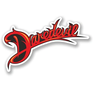 Image of 2 x Daredevil Vinyl Sticker iPad Laptop Car Helmet Skate Scooter Bike Quad #4470 (10cm Wide 6.4cm Tall)