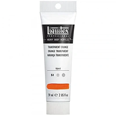 Image of Liquitex 1045035 Professional Heavy Body Acrylic Paint in Artist Quality with Excellent Light Fastness Butter Consistency, 59 ml Tube Transparent Orange