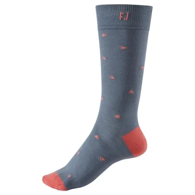 Image of FootJoy Men&#039;s ProDry Crew Graphite/Coral Fashion Socks