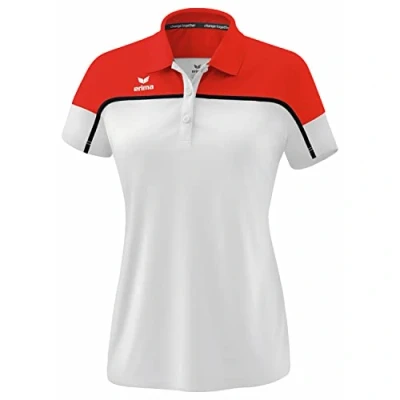 Image of Erima Women&#039;s „Change Polo Shirt, White/red/Black, 38