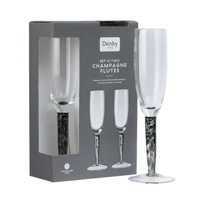 Image of Denby Jet Set Of 2 Champagne Flutes