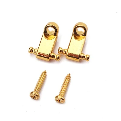 Image of Alnicov Roller String Trees/String Retainers With Screws For Electric Guitar Pack Of 2,Gold